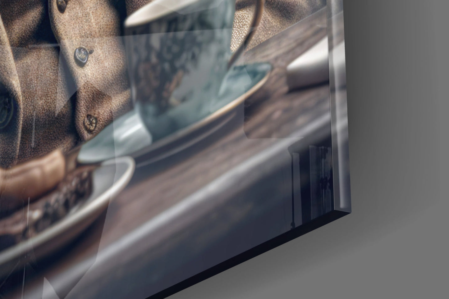 Gentleman Elephant in Tweed Glass Wall Art