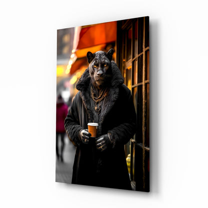 Java the Leopard Glass Wall Art