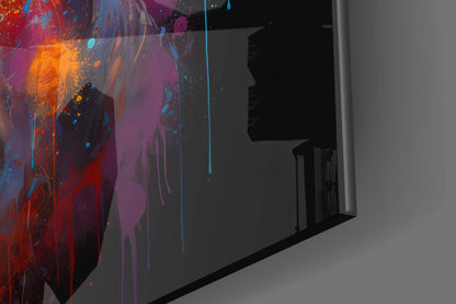 Bull Glass Wall Art