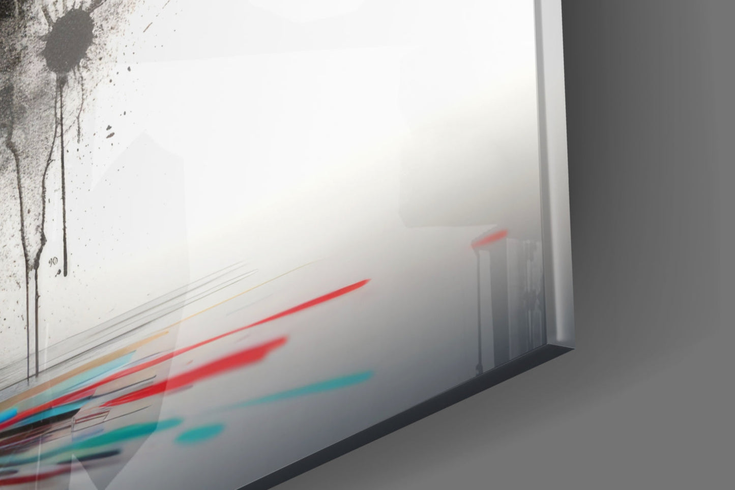Bull Glass Wall Art Pop Graffiti Print