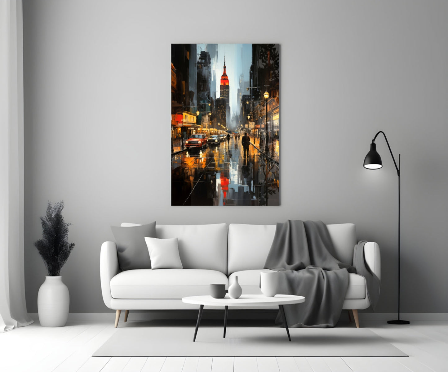 Empire State Twilight Glass Wall Art
