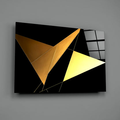Yellow Wings Glass Wall Art