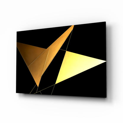 Yellow Wings Glass Wall Art