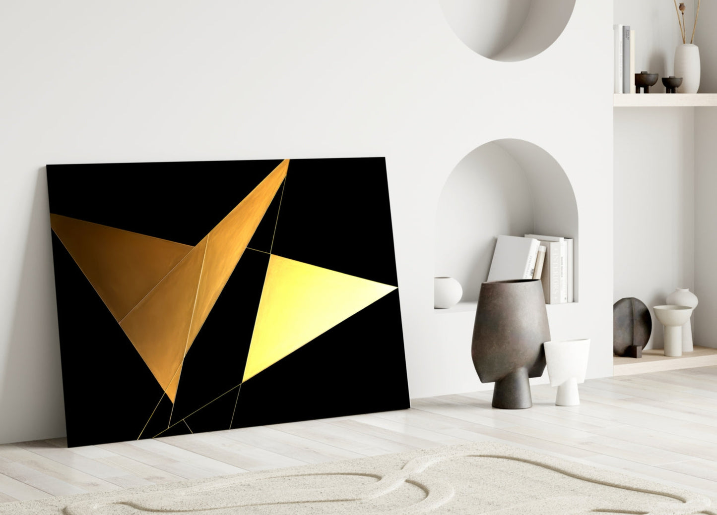 Yellow Wings Glass Wall Art