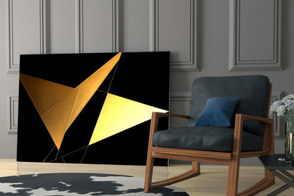Yellow Wings Glass Wall Art