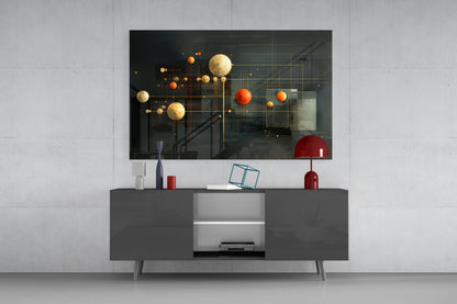 Planets Glass Wall Art