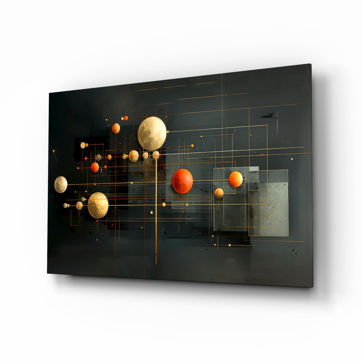 Planets Glass Wall Art