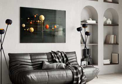 Planets Glass Wall Art