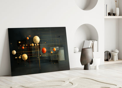 Planets Glass Wall Art