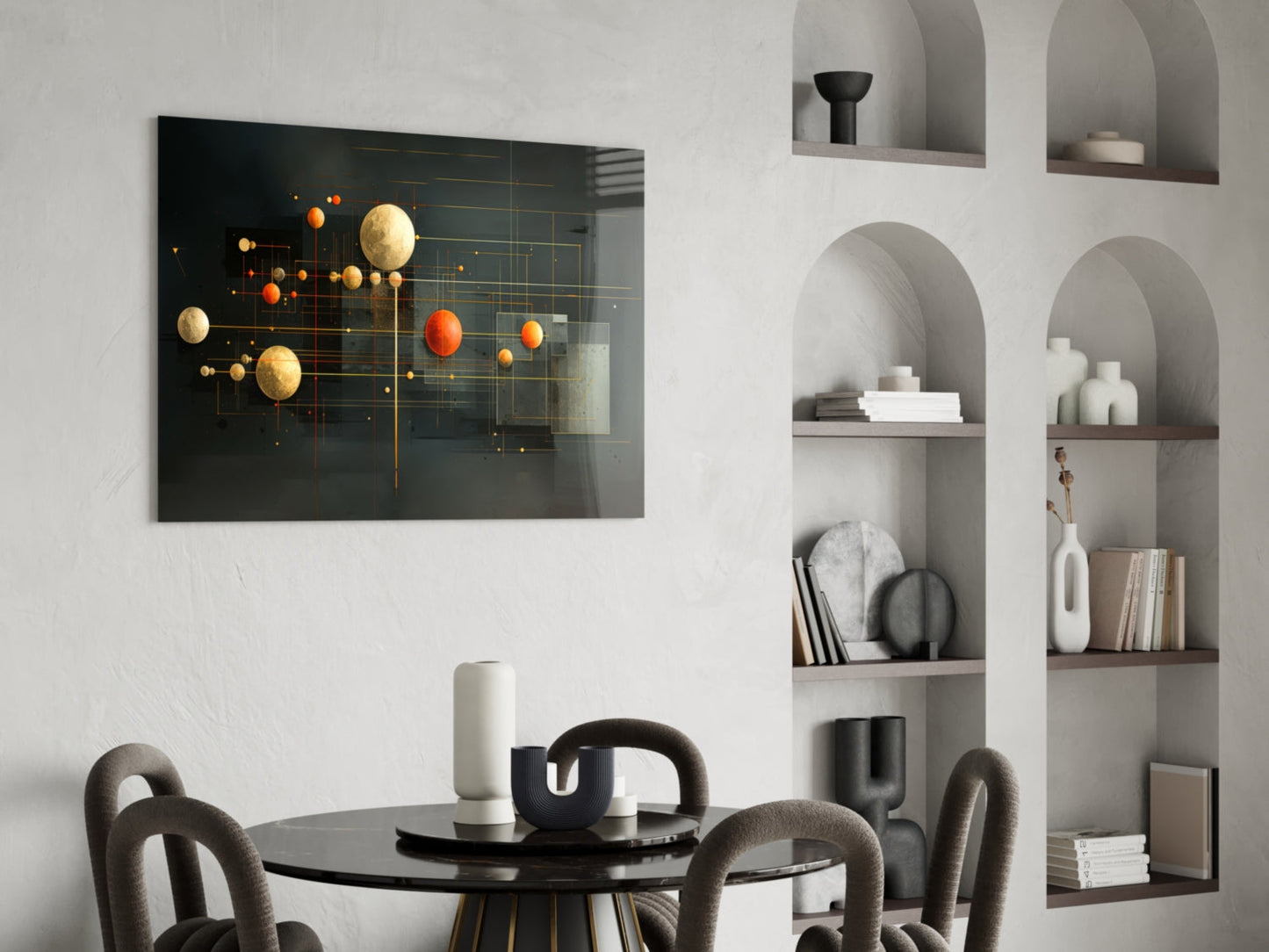 Planets Glass Wall Art