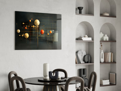 Planets Glass Wall Art