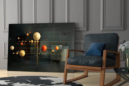 Planets Glass Wall Art