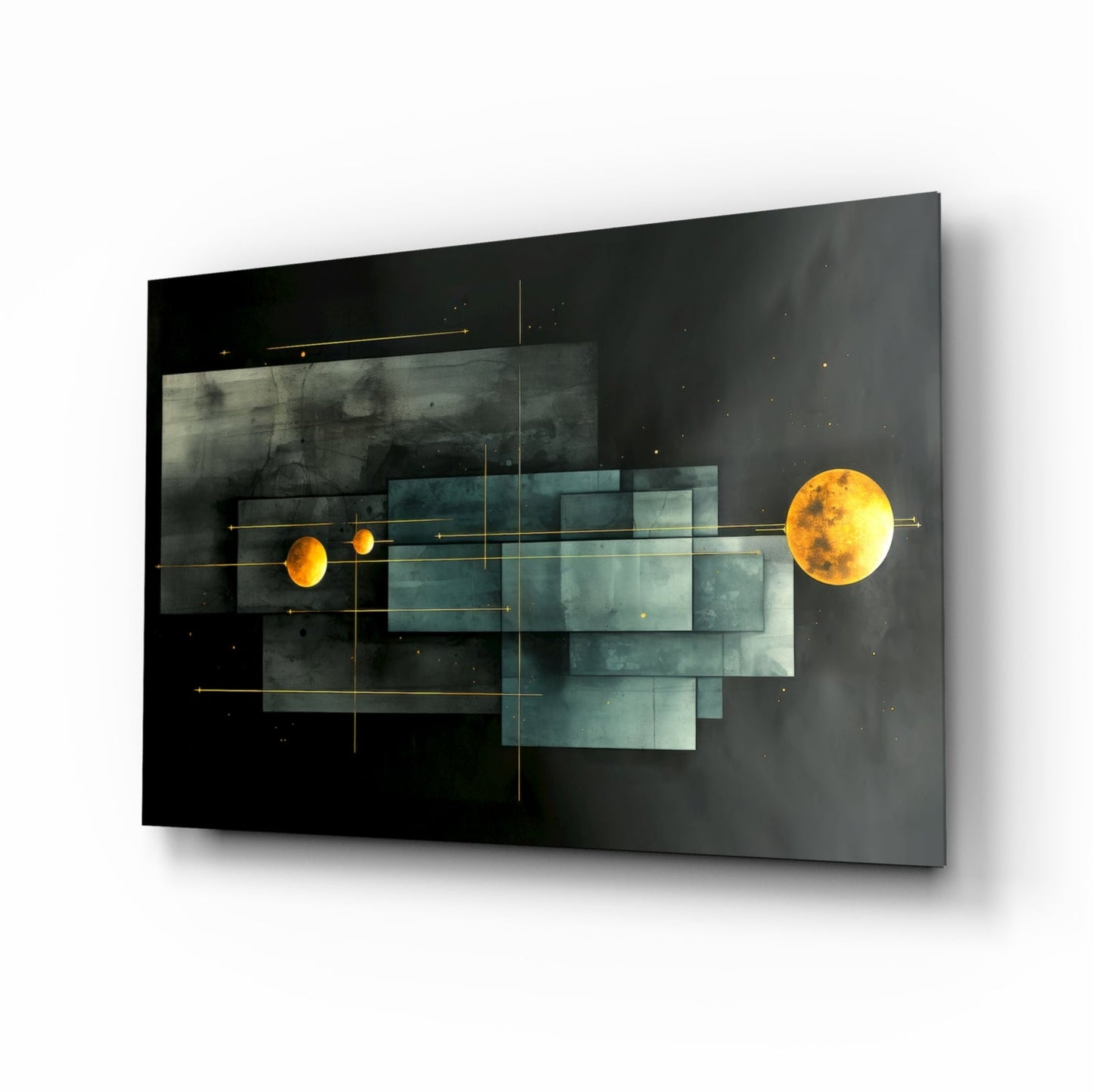 Planet Race Glass Wall Art