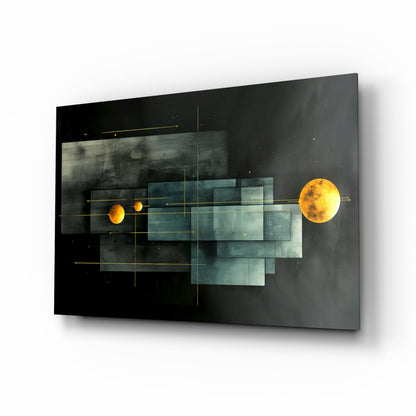 Planet Race Glass Wall Art