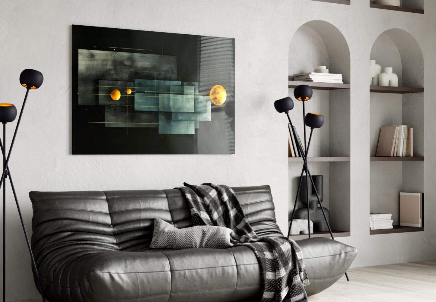 Planet Race Glass Wall Art