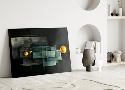 Planet Race Glass Wall Art