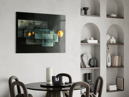 Planet Race Glass Wall Art