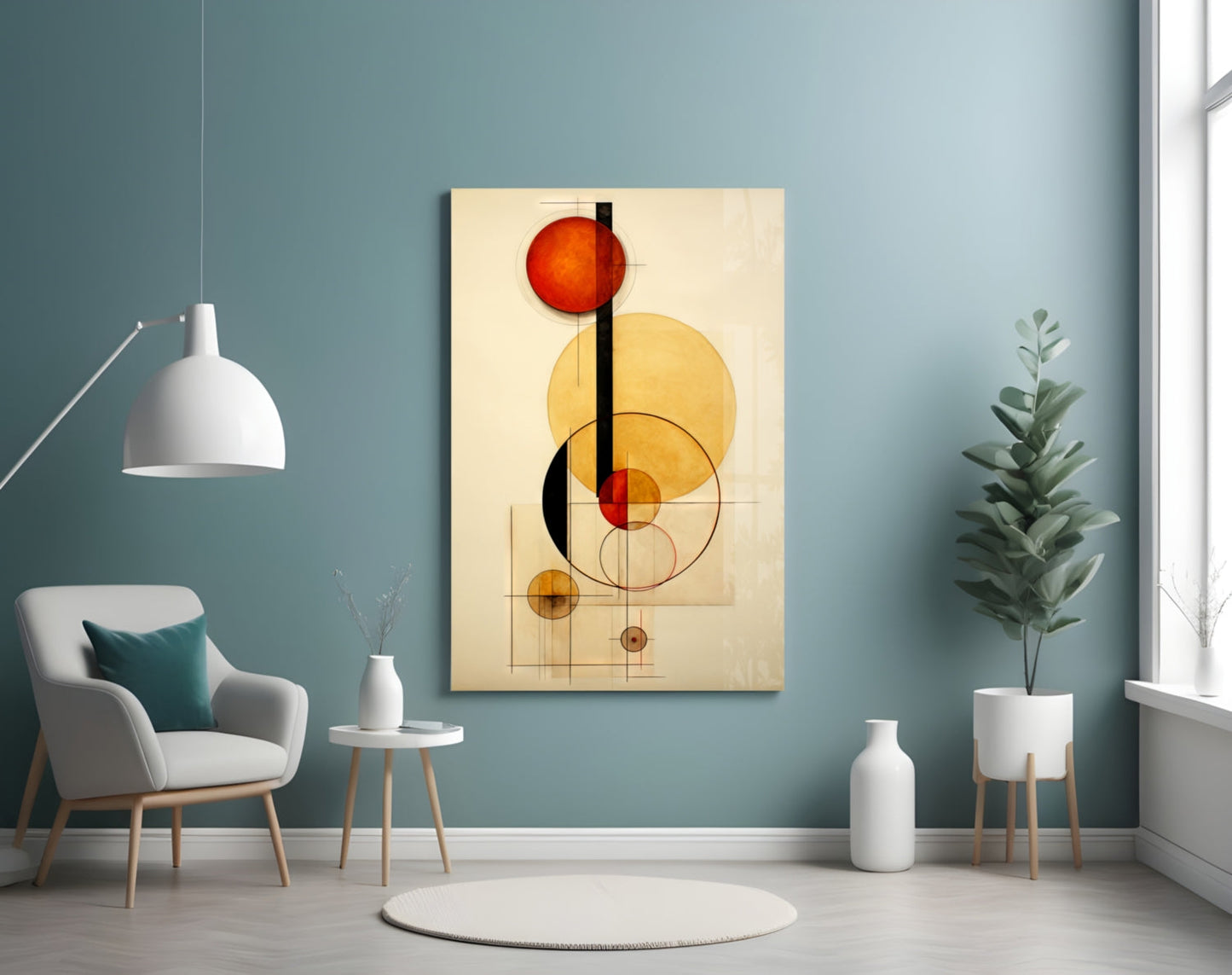 Circles Glass Wall Art