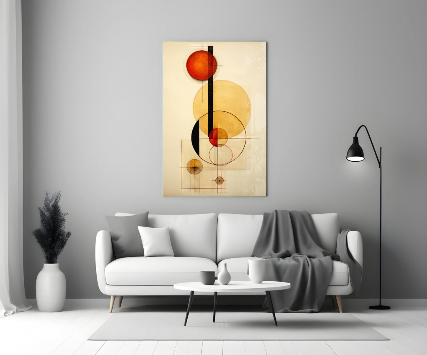 Circles Glass Wall Art
