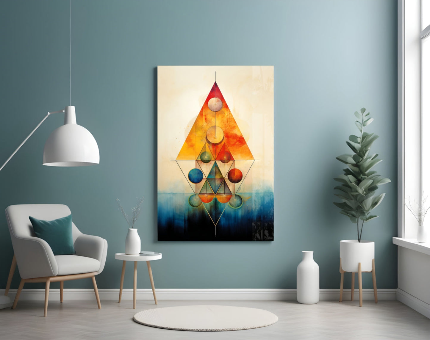 Harmony of Shapes Glass Wall Art