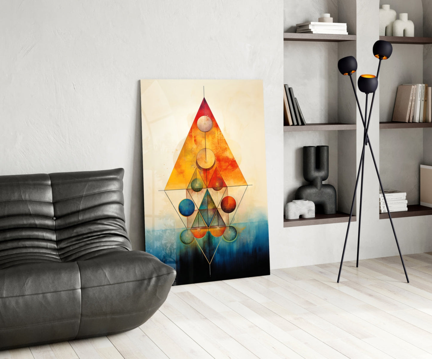 Harmony of Shapes Glass Wall Art