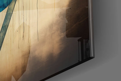 Sacred Geometry Triangles Glass Wall Art