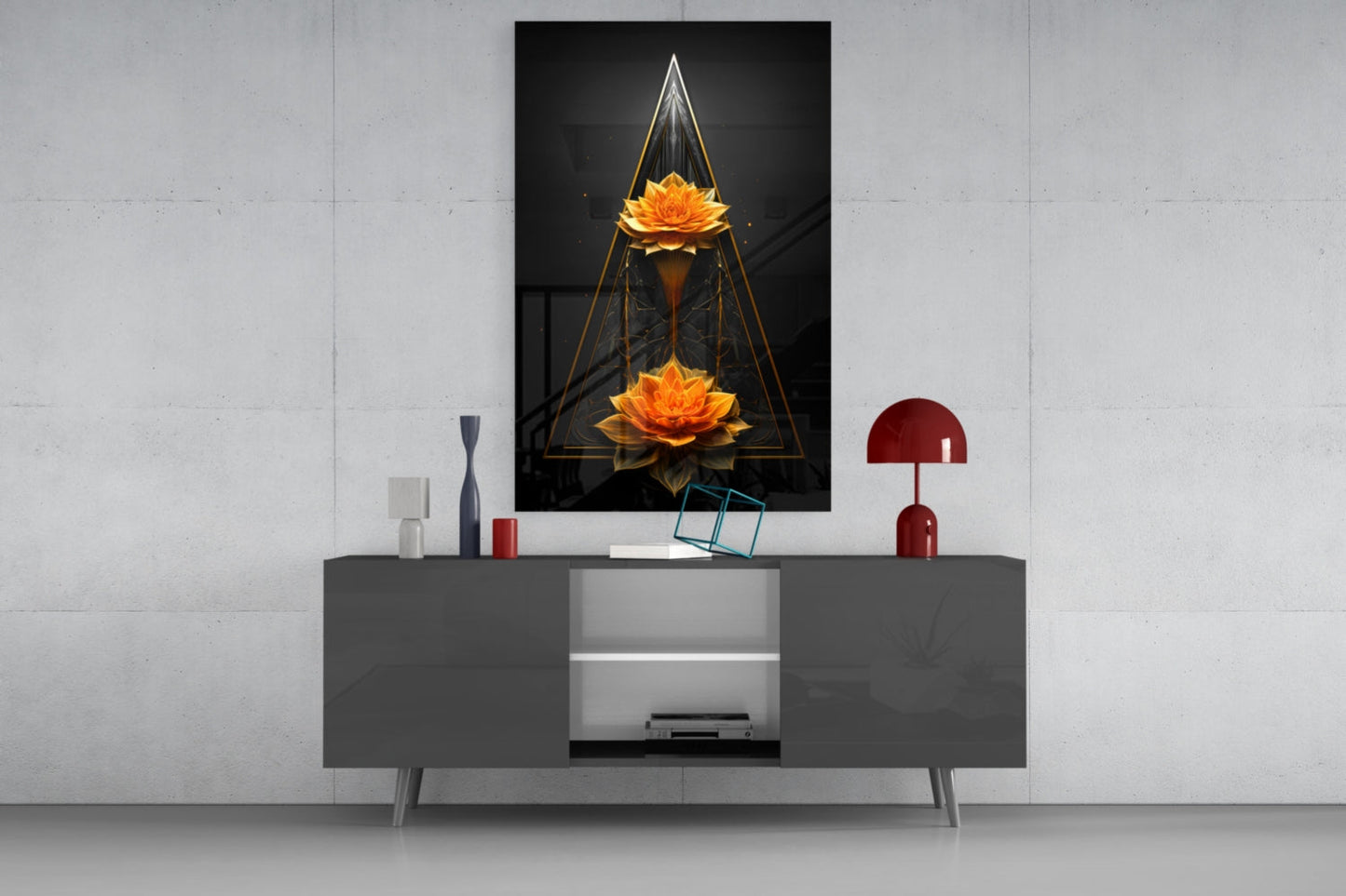 Lotus Glass Wall Art