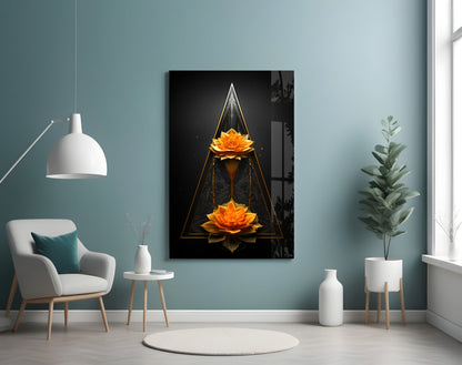 Lotus Glass Wall Art