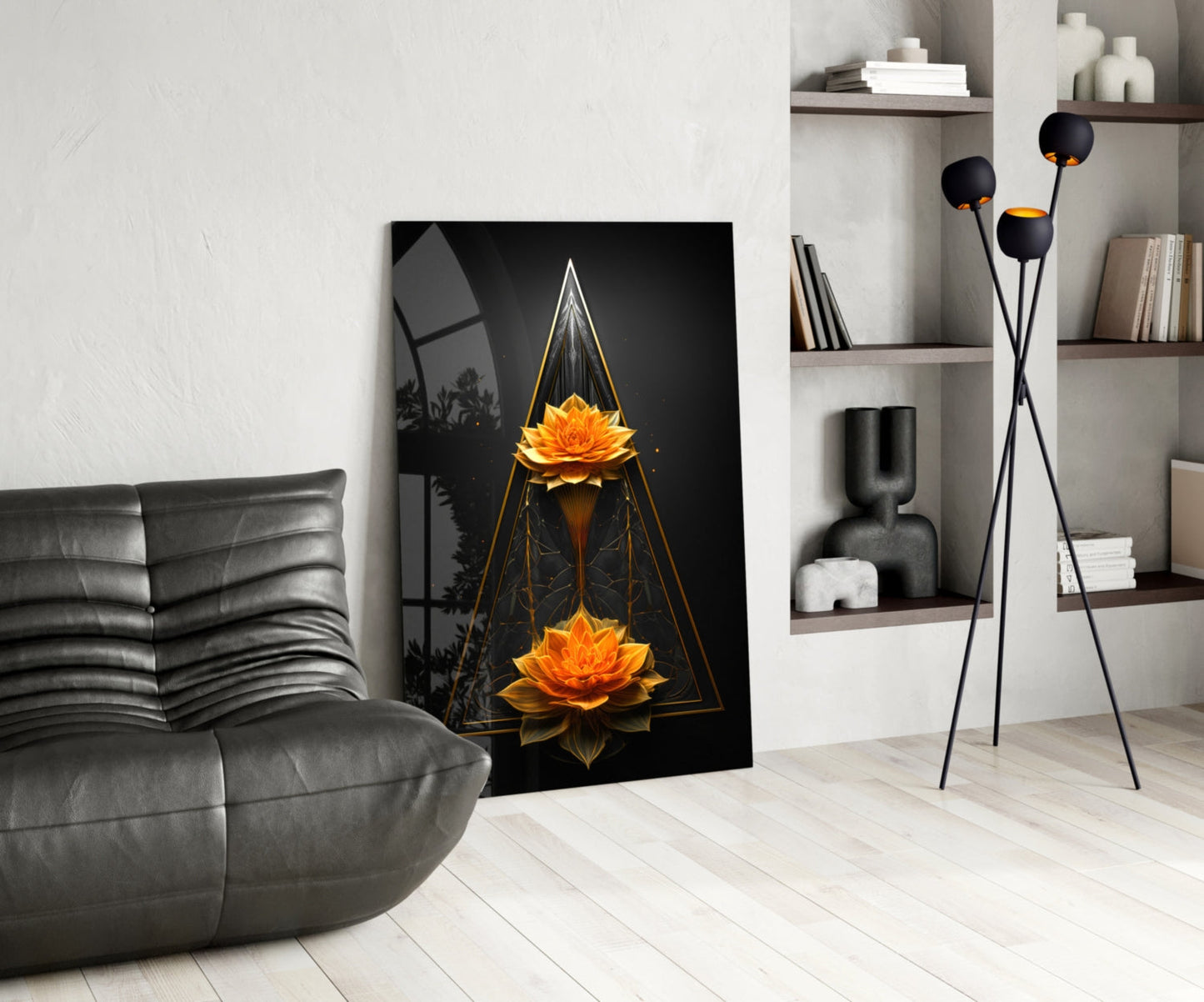 Lotus Glass Wall Art