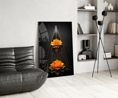 Lotus Glass Wall Art