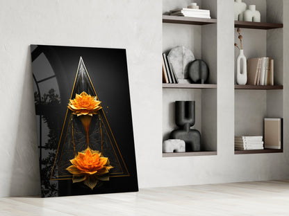 Lotus Glass Wall Art