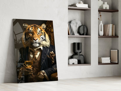 Aristocrat Tiger Gold Goblet Glass Wall Art