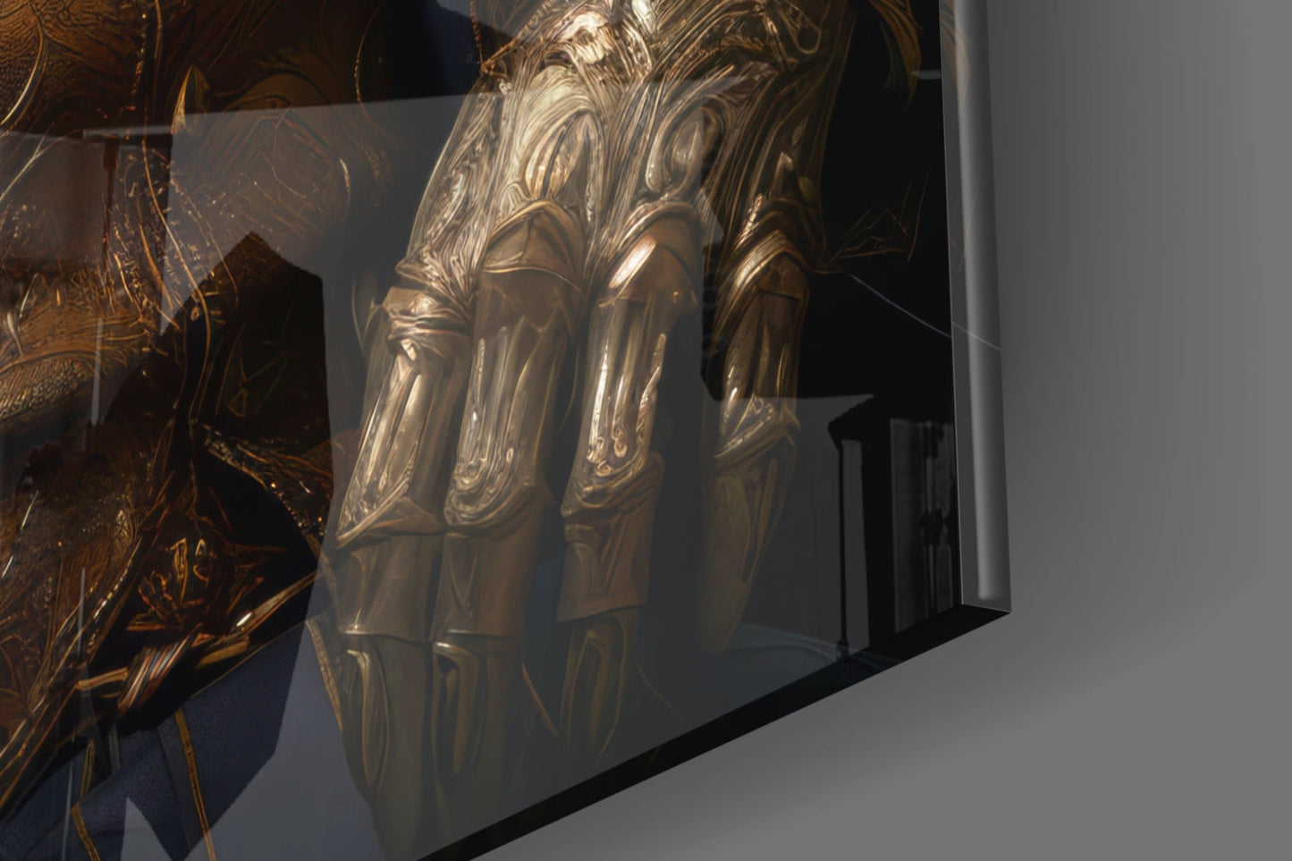 Duke Tiger in Suit Glass Wall Art