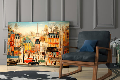 Paris City Life Glass Wall Art