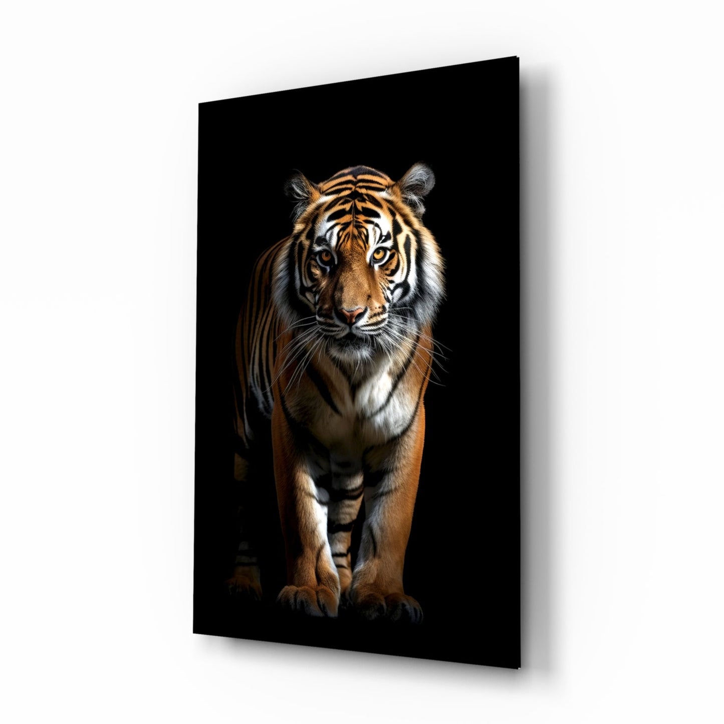 Tiger Glass Wall Art - Cinematic Wildlife Decor
