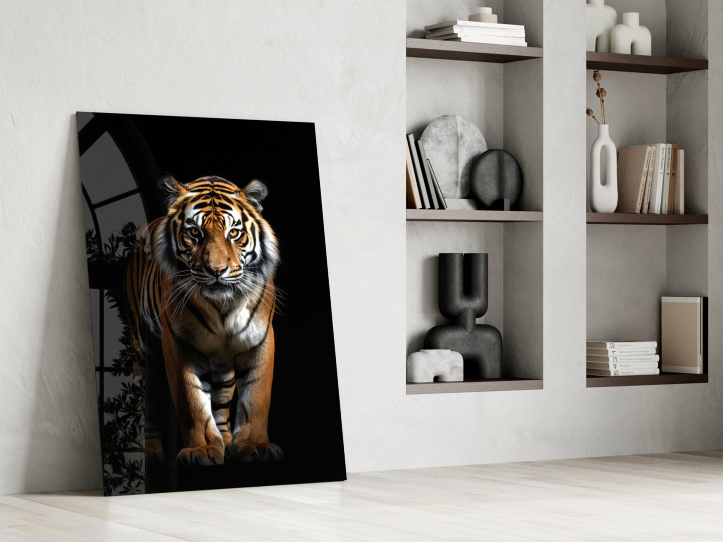 Tiger Glass Wall Art - Cinematic Wildlife Decor