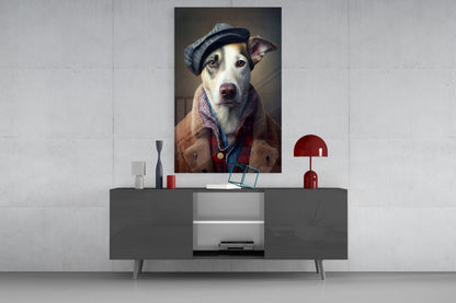 Dog Vogue Glass Wall Art