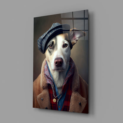 Dog Vogue Glass Wall Art