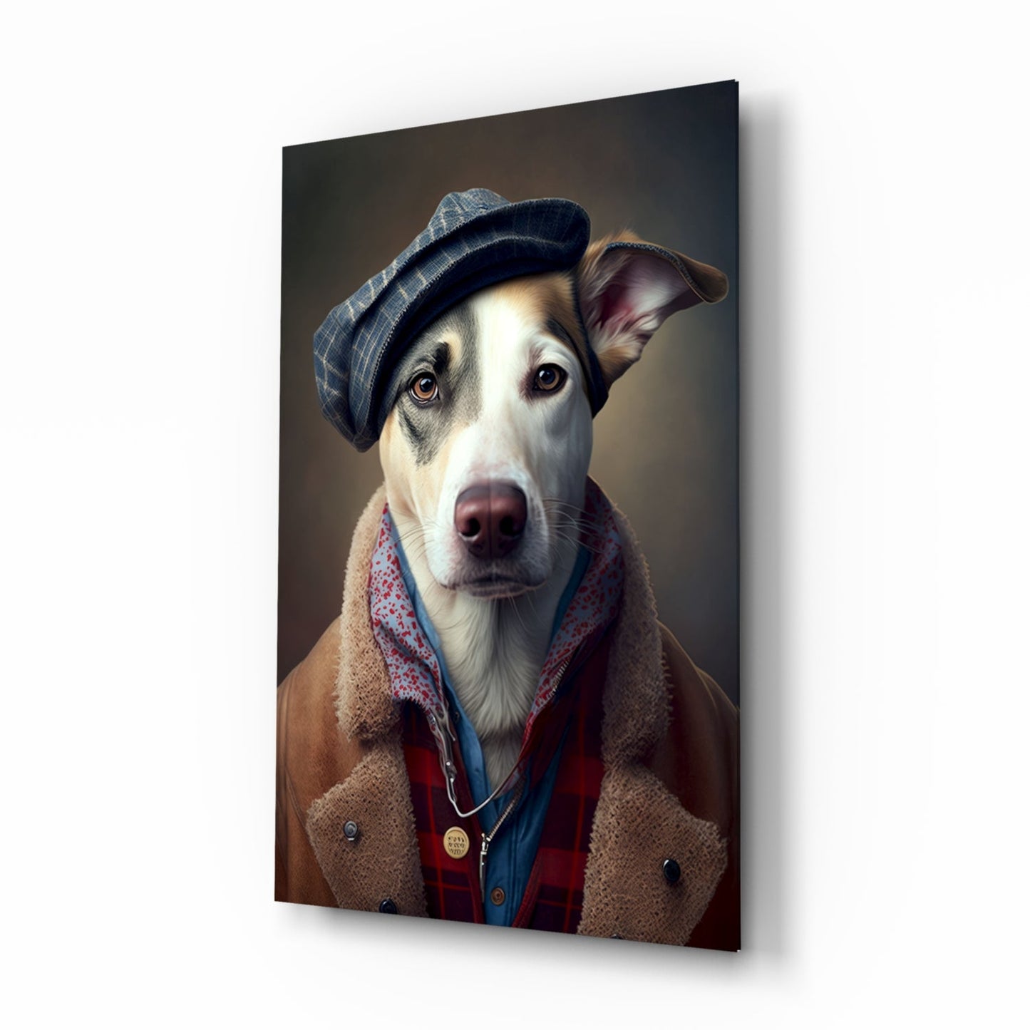 Dog Vogue Glass Wall Art