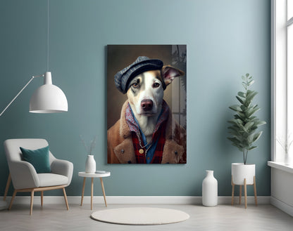 Dog Vogue Glass Wall Art