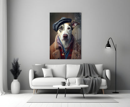 Dog Vogue Glass Wall Art