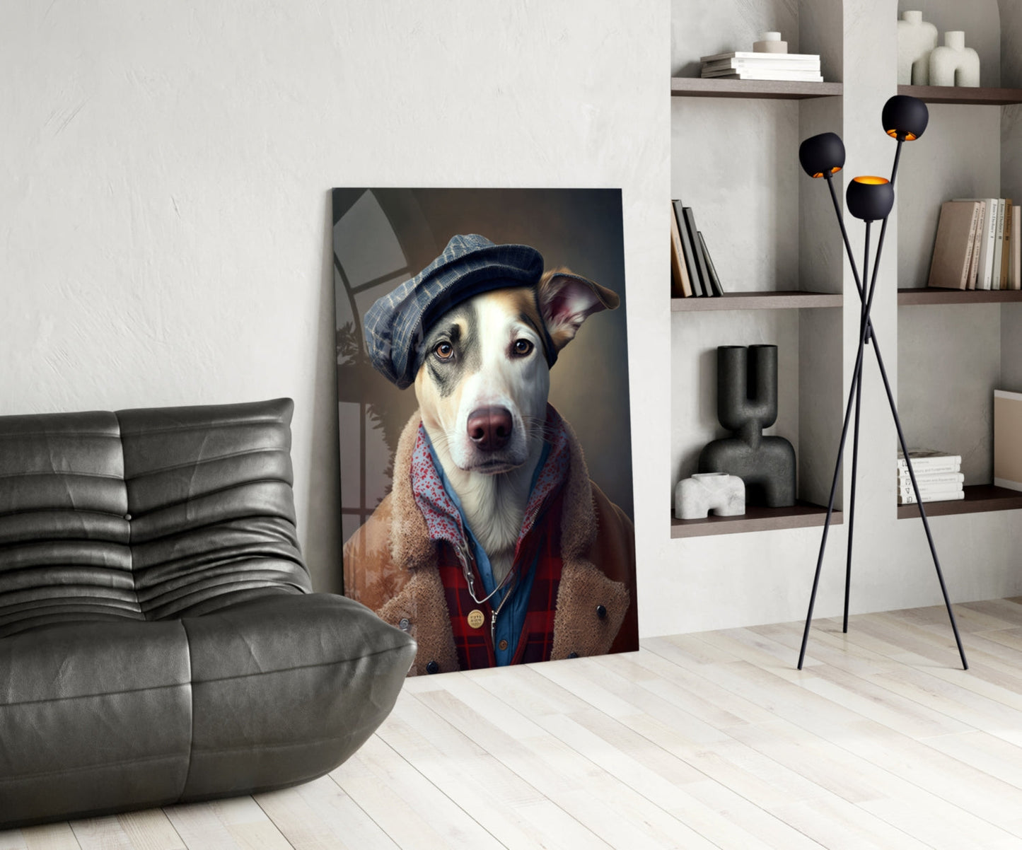 Dog Vogue Glass Wall Art