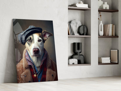 Dog Vogue Glass Wall Art