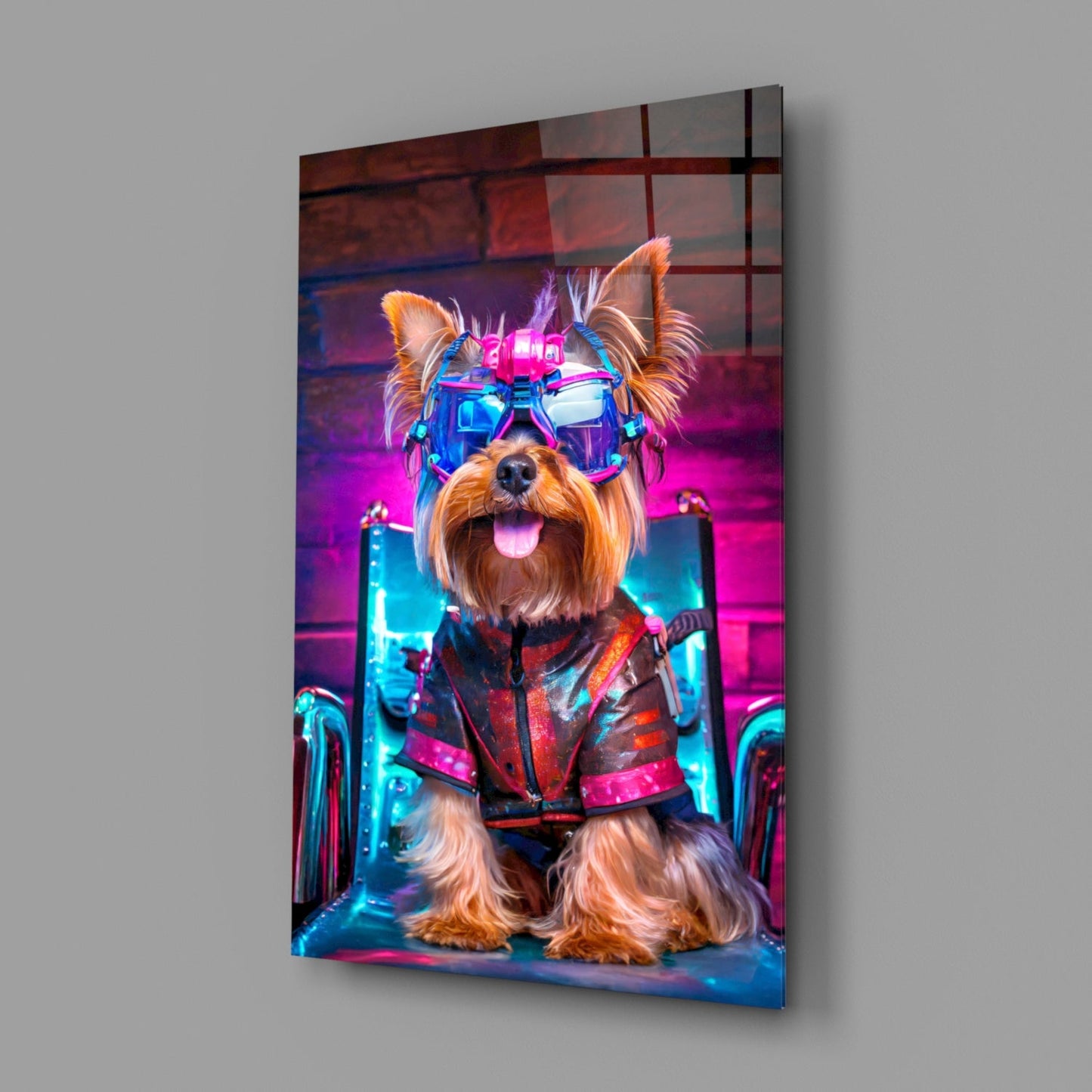 Hip Dog Glass Wall Art