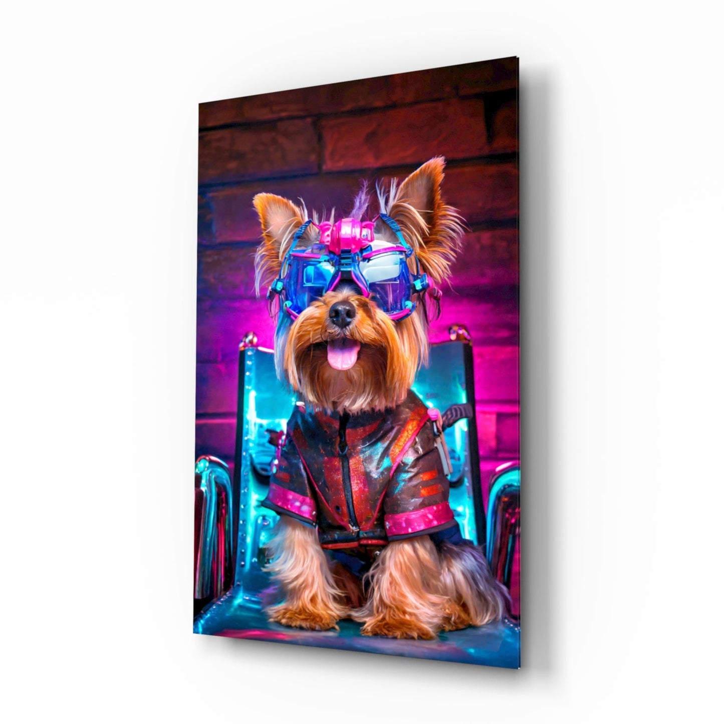 Hip Dog Glass Wall Art