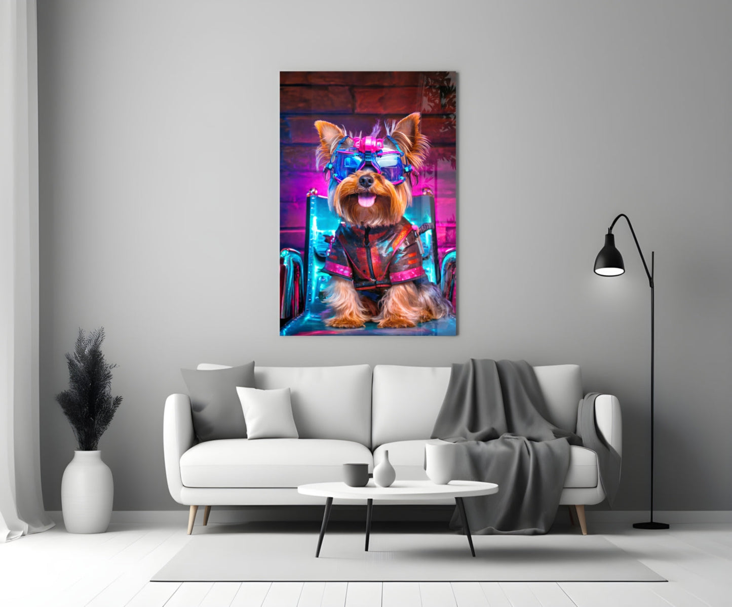 Hip Dog Glass Wall Art