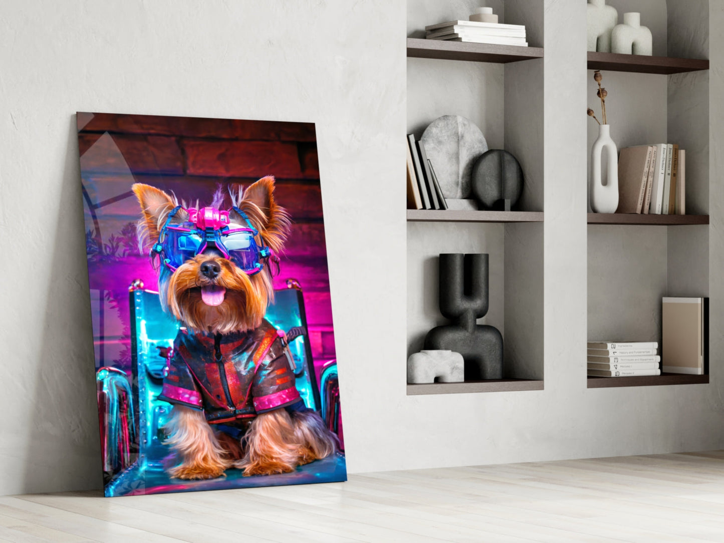 Hip Dog Glass Wall Art