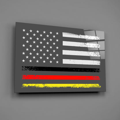 USA - Germany Flag Glass Wall Art