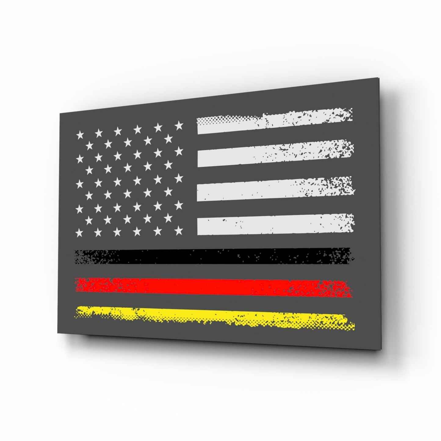 USA - Germany Flag Glass Wall Art