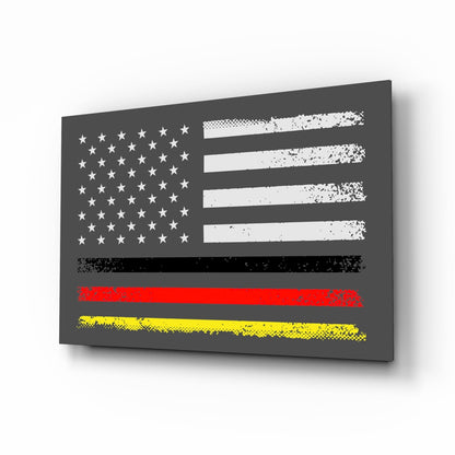 USA - Germany Flag Glass Wall Art